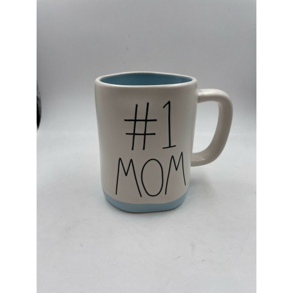 Rae Dunn "#1 MOM" LL Mug Blue On Bottom & Inside Mom 2021. NEW - Picture 1 of 1